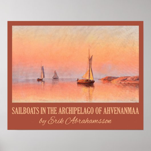 Poster voor de Zeilboten van Abrahamsson (Voorkant)