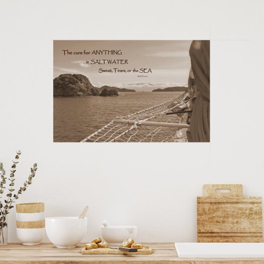 Poster voor de zuivering van zout water (Keuken)