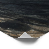 Poster voor de zwarte kunst van grote paarden door (Hoek)