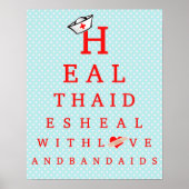 Poster voor decor voor medische ondersteuning (Voorkant)