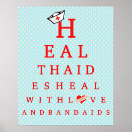 Poster voor decor voor medische ondersteuning