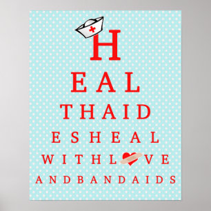 Poster voor decor voor medische ondersteuning