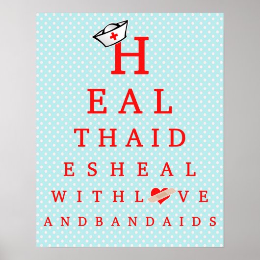 Poster voor decor voor medische ondersteuning (Voorkant)