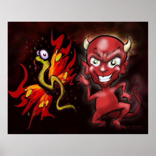 Poster voor demon en vlinder (Voorkant)