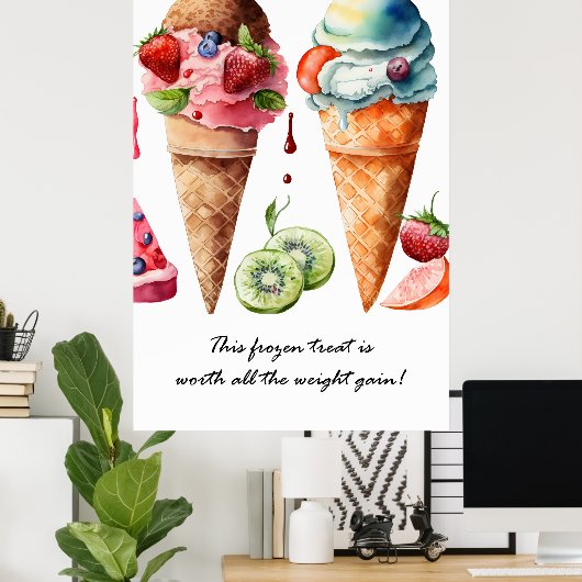 Poster voor diepvriesbehandeling (Thuiskantoor)