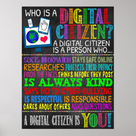 Poster voor digitale burgerschap Classroom
