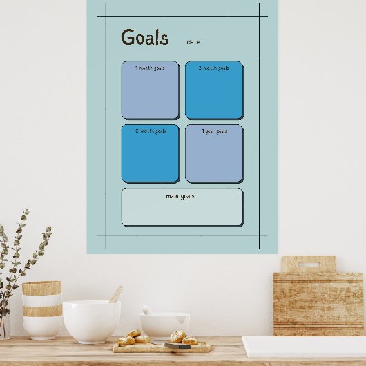 Poster voor doelstellingen (Keuken)