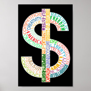 Poster voor dollaire signalisatie