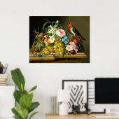 Poster voor doodlopende bloemen, vruchten en bloem (Thuiskantoor)