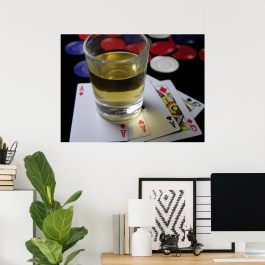 Poster voor drink en kansspelen (Thuiskantoor)