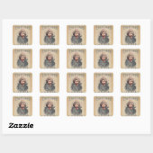 Poster voor een kerstpantomime vierkante sticker (Vel)