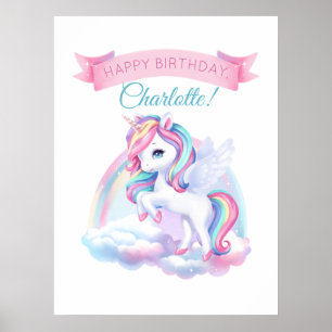Poster voor een magisch verjaardagsfeestje.
