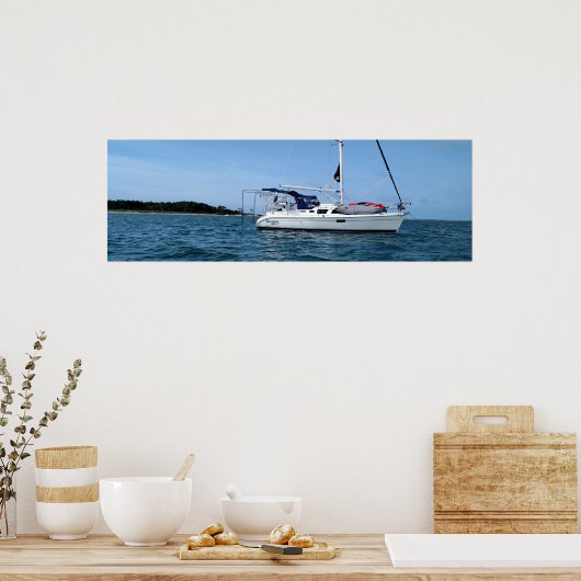 Poster voor een zeilboot voor thuis of voor kantoo (Keuken)