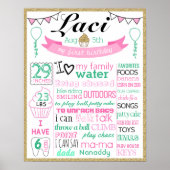 Poster voor eerste verjaardagsmijlpaal (Voorkant)