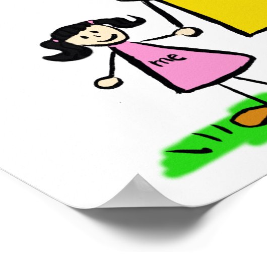 Poster voor eigen karakteristiek moeder en dochter (Hoek)