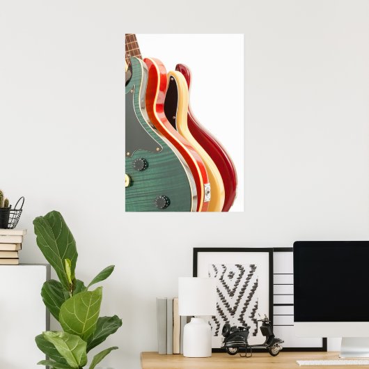 Poster voor elektrische gitaren (Thuiskantoor)
