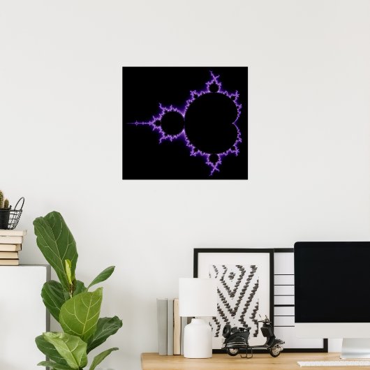 Poster voor elektrische Mandelbrotset (Thuiskantoor)