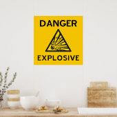 Poster voor explosieve waarschuwing (Keuken)