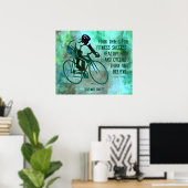 Poster voor fietsCitaat en fitness (Thuiskantoor)