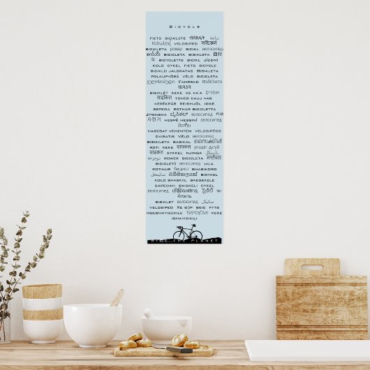 Poster voor fietsen (Keuken)