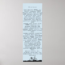 Poster voor fietsen