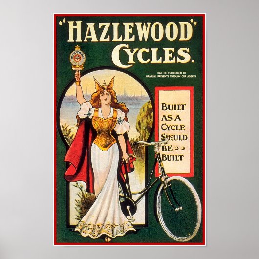  Poster voor fietsen: Hazlewood Cycli (Voorkant)