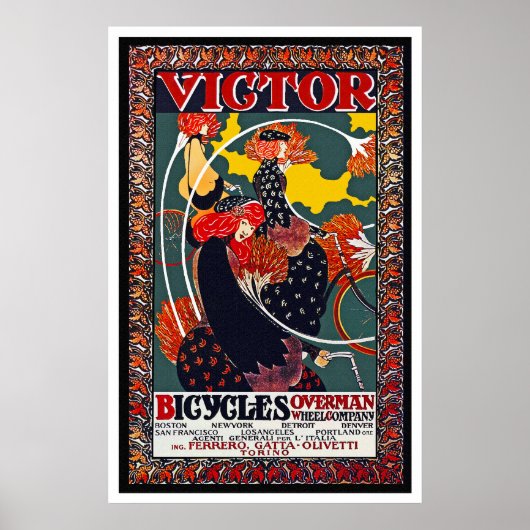 Poster voor fietsen: Victor Bicycles - William Bra (Voorkant)