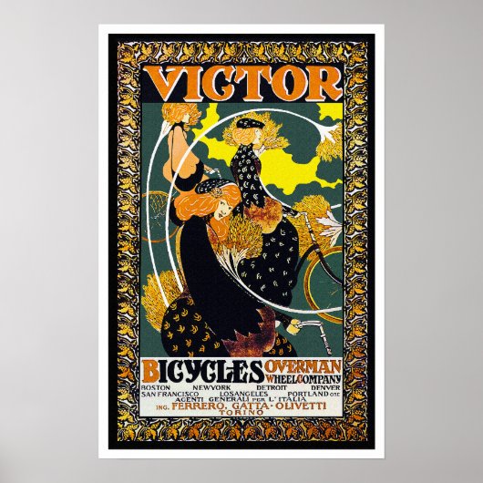 Poster voor fietsen: Victor Bicycles - William Bra (Voorkant)