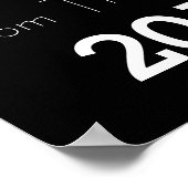 Poster voor fijn nieuwjaar zwart en goudglitter (Hoek)