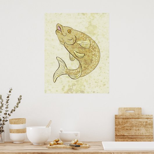 Poster voor forelvissen (Keuken)