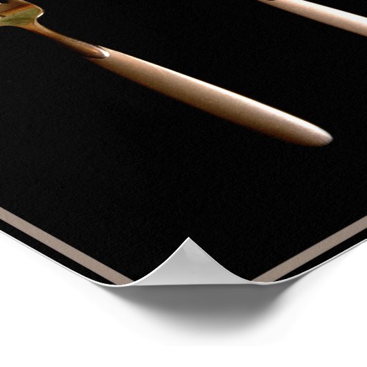 Poster voor foto's op vorken (zwart) (Hoek)