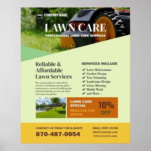 Poster voor gazonverzorging (Voorkant)