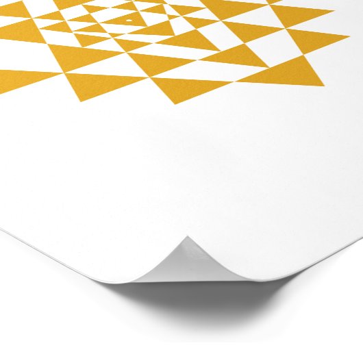 Poster voor geel Sri Yantra Sacred Geometry Wall A (Hoek)