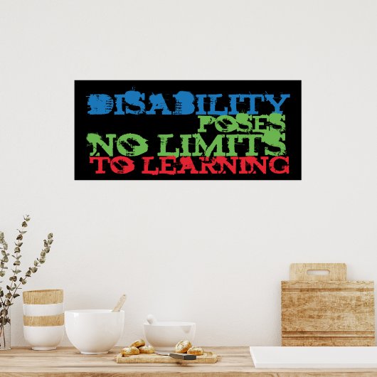 Poster voor gehandicaptenbewustzijn (Keuken)