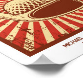 Poster voor gepersonaliseerd retro Golf Club (Hoek)