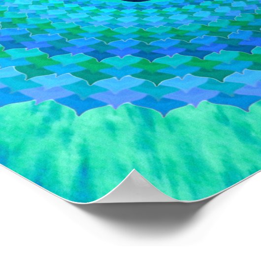 Poster voor gevlambloemmandala (Hoek)