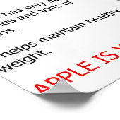Poster voor gezondheid, Apple, gewichtsverlies mot (Hoek)
