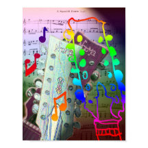 Poster voor gitaar & muziek