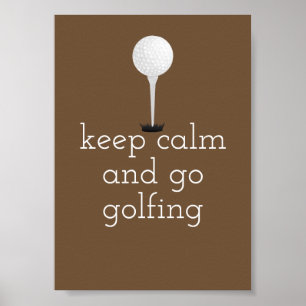poster voor golfcitaten voor goudzaan en wit