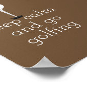 poster voor golfcitaten voor goudzaan en wit (Hoek)