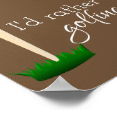 poster voor golfcitaten voor goudzaan en wit (Hoek)