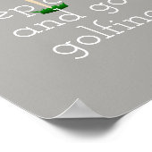 poster voor golfers, grijs en wit (Hoek)