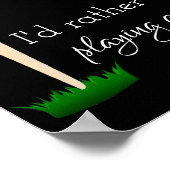 poster voor golfers zwart-wit (Hoek)