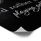 poster voor golfers zwart-wit (Hoek)