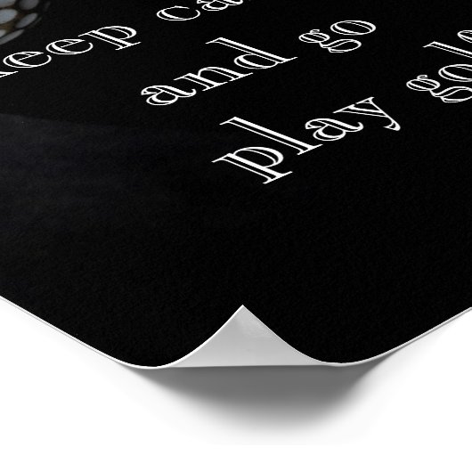 poster voor golfers zwart-wit (Hoek)