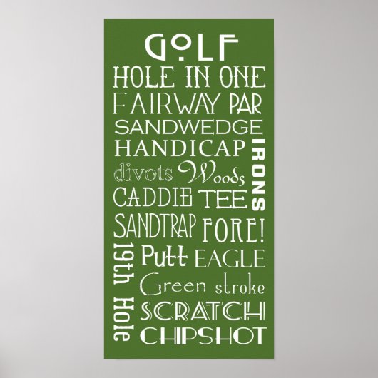 Poster voor Golftermen voor onderhandse inschrijvi (Voorkant)