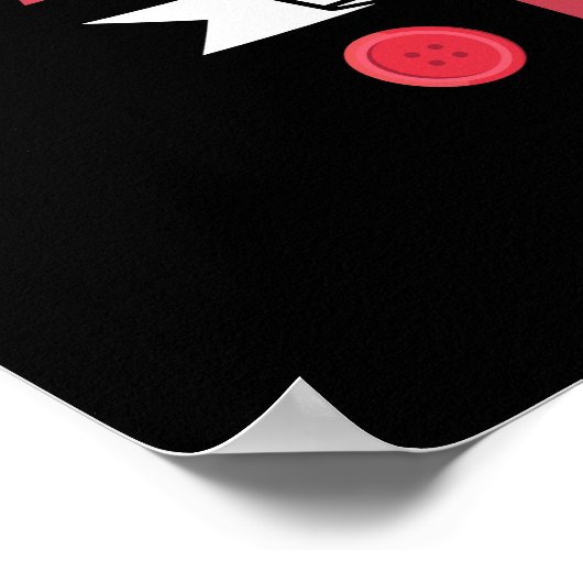 poster voor grappig naaiwerk (Hoek)