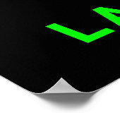 Poster voor groene en zwarte laserwaarschuwing (Hoek)