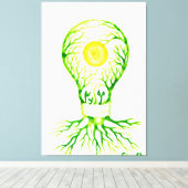 Poster voor groene energie canvas afdruk (Insitu (Houten vloer))
