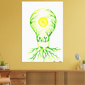 Poster voor groene energie canvas afdruk (Insitu (Woonkamer))